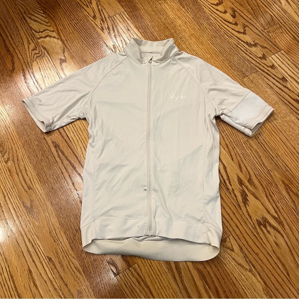 Rapha Core Jersey Men’s Off White Cream Size Small Cycling Shirt Full Zip